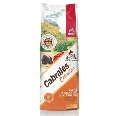 Cabrales Cafe Colombia Tostado en grano x 1 KG