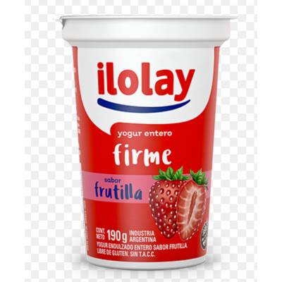 Ilolay yogurt firme entero frutilla x 190 gr