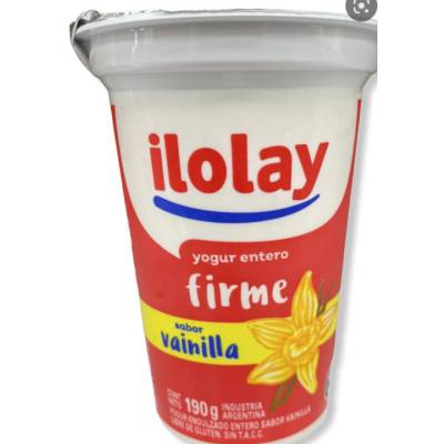 Ilolay yogurt firme entero vainilla x 190 gr