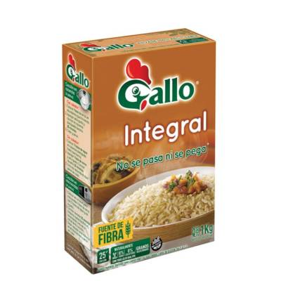 Arroz Gallo Integral caja x 1 kilo