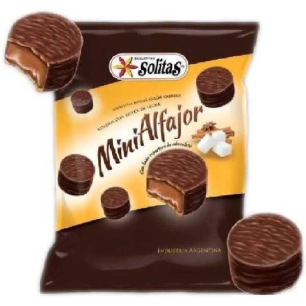 Solitas mini alfajor chocolate x 160 gr